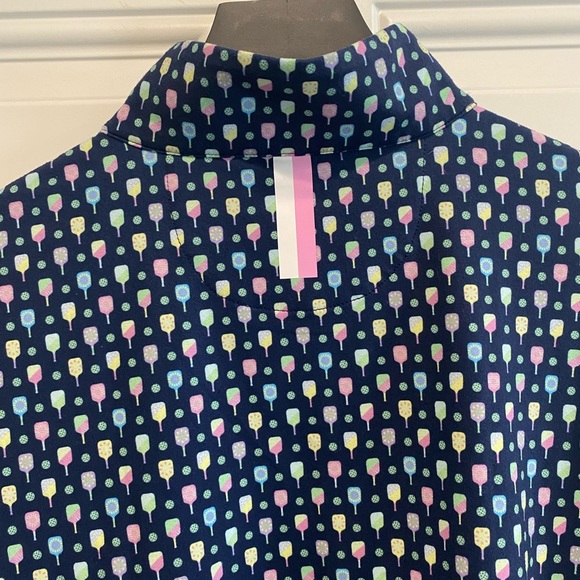 Rhoback Women’s Quarter Zip QZip Pickle Ball Pattern Rare Size M - Picture 3 of 8